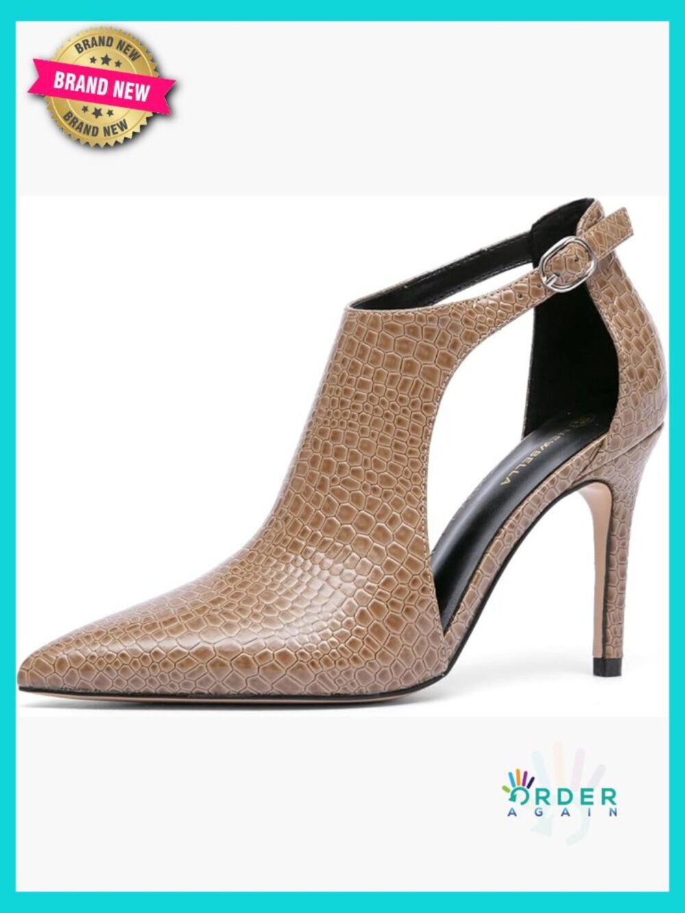 Pointed Toe Stiletto Heel Pumps Cutout Design Closed Heel Sandals Daily Wear